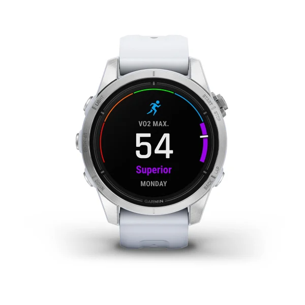 Garmin Epix Pro (Gen 2) Standard Edition - 42mm - Silver With Whitestone Silicone Band