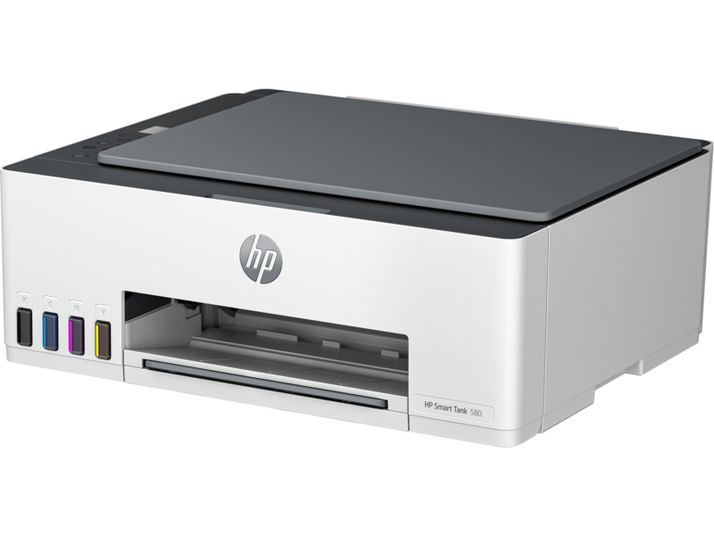 HP Smart Tank 580 Wireless All In One Printer, Print, Scan, Copy, Print up to 18000 black or 6000 color pages - White