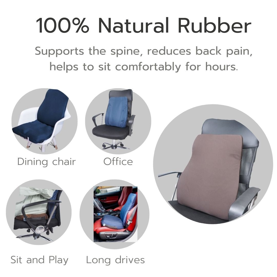 Spine Protection Rubber Latex Lumbar Back Support Cushion Pillow