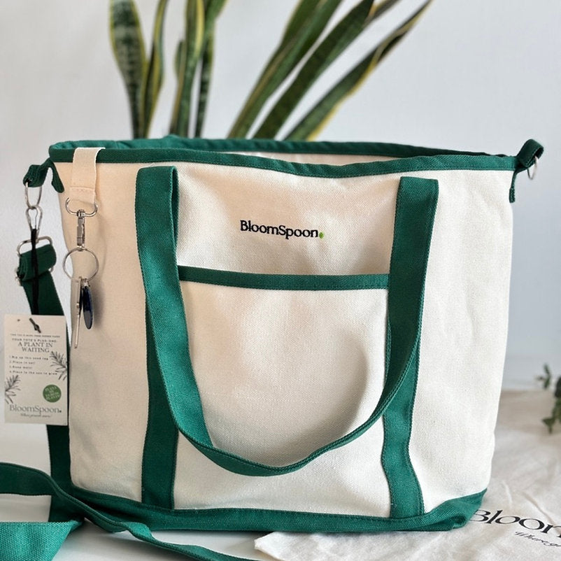 BloomSpoon Boat Tote Bag in Organic Cotton Canvas - sustainable/eco friendly/green