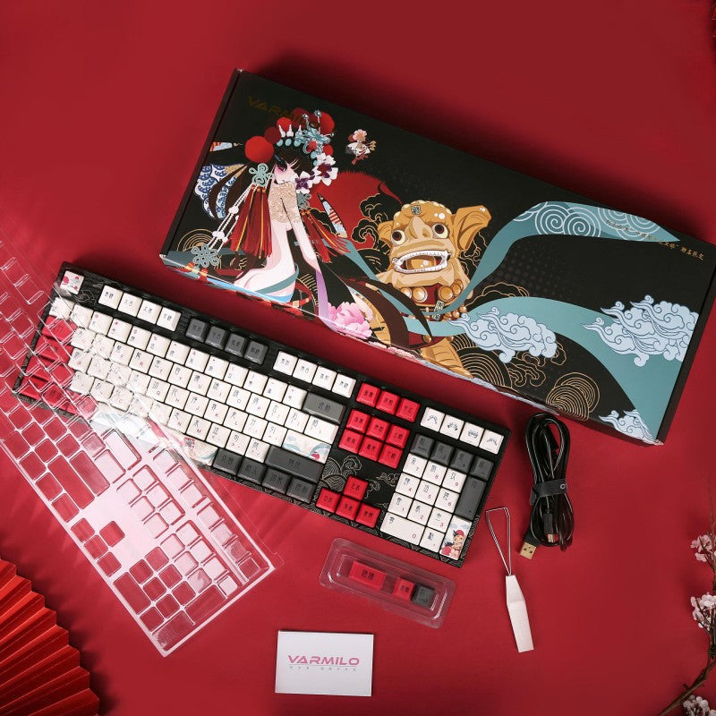 Beijing Opera 87 Keys Red & Black Mechanical Keyboard