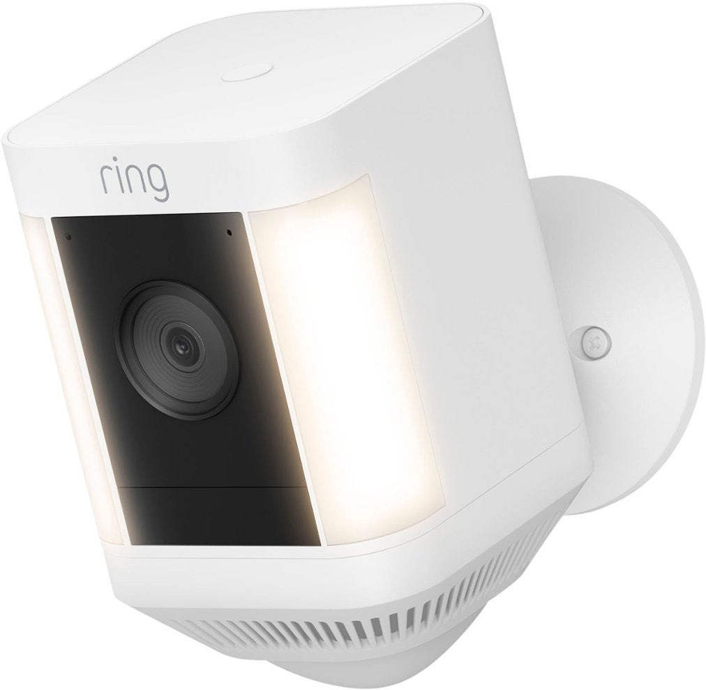 Ring Spotlight Cam Plus Outdoor/Indoor Wireless 1080p Battery Surveillance Camera - White