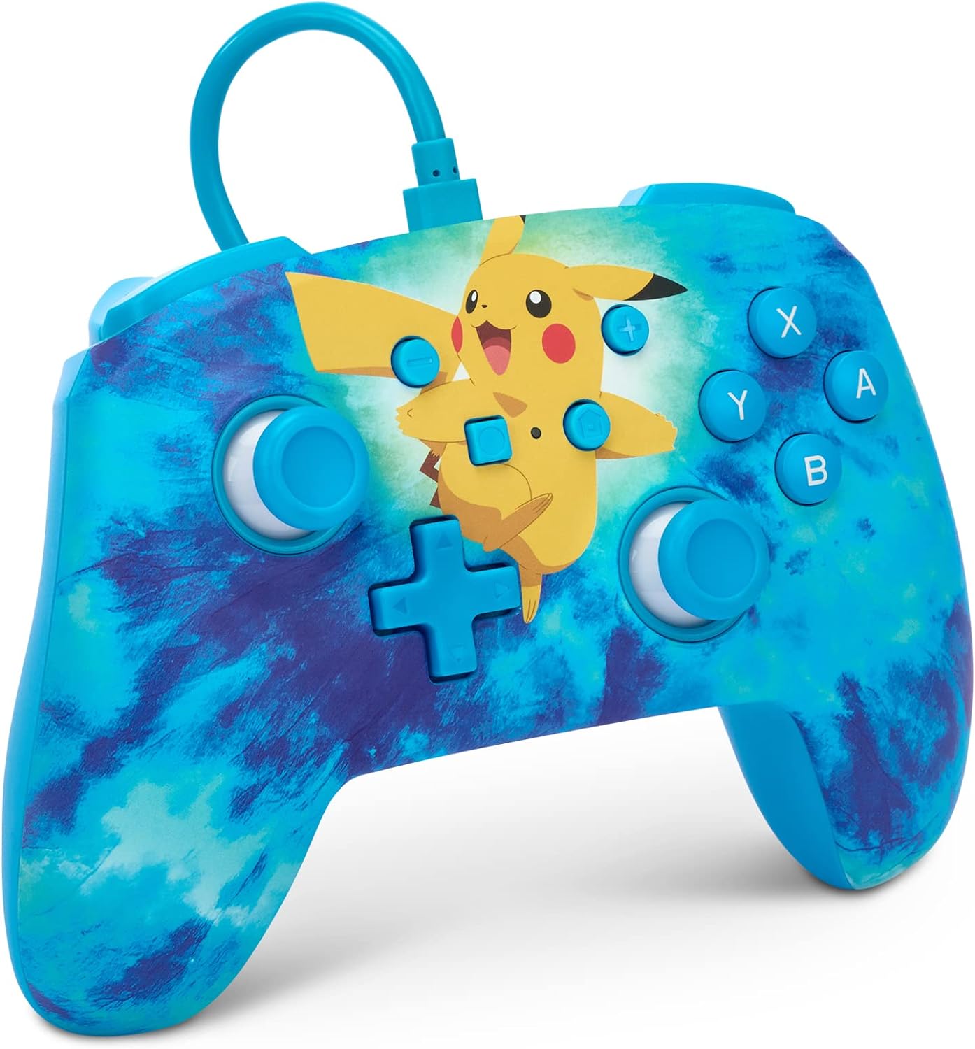 PowerA Tie Dye Pikachu Enhanced Wired Controller Nintendo Switch