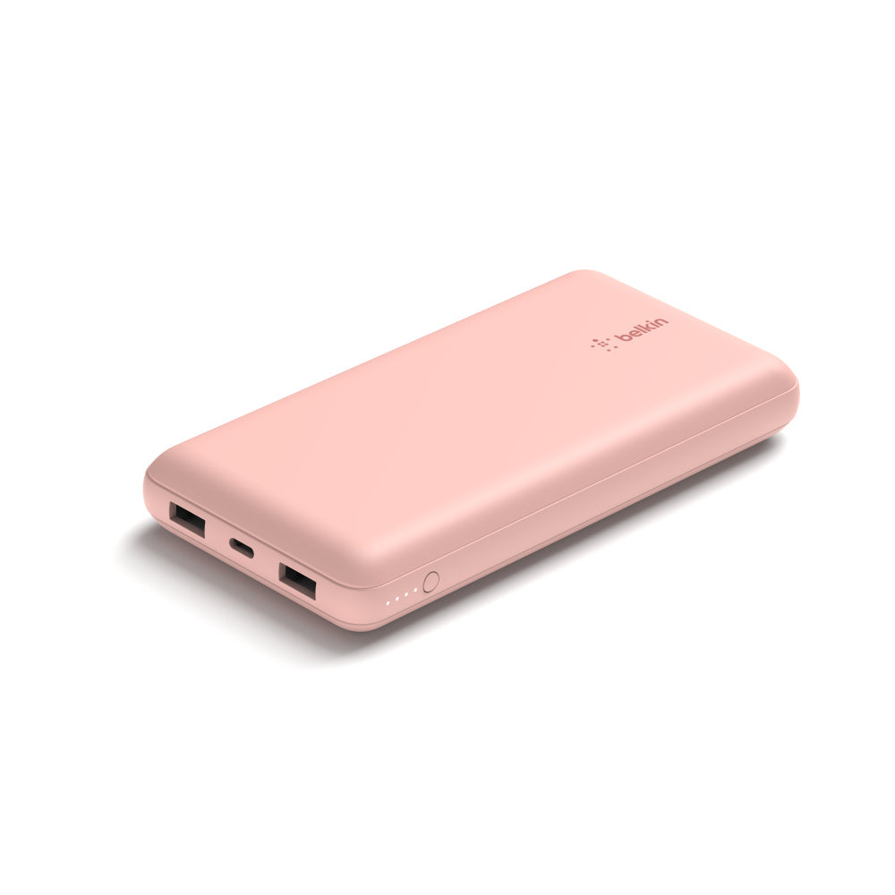 BELKIN BoostCharge 20K 15W Powerbank USB-C 1x and USB-A 2x - Rose Gold