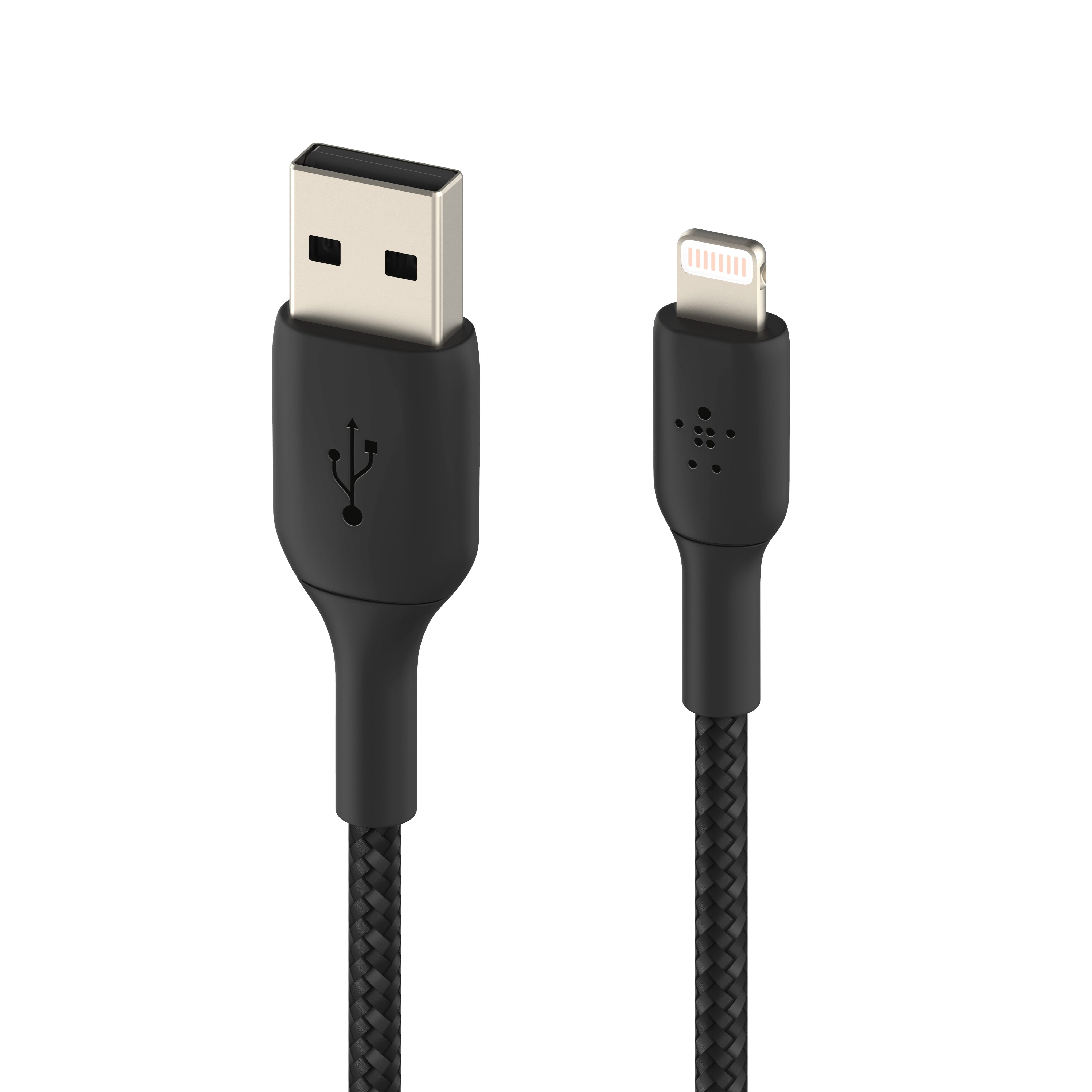 BELKIN Boost Charge USB-A to Lightning Braided Cable 3Meter - Black