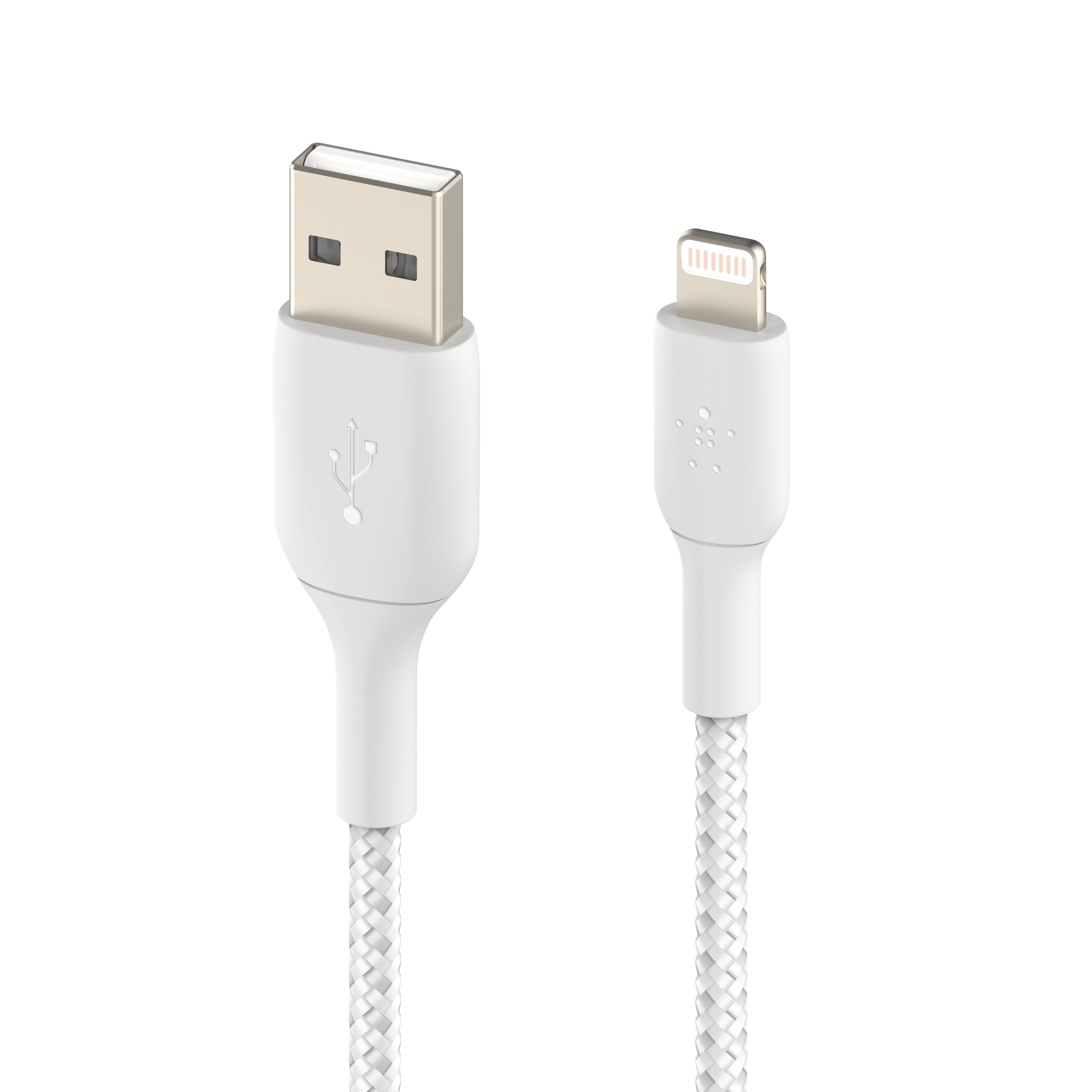 BELKIN Boost Charge USB-A to Lightning Braided Cable 3Meter - White