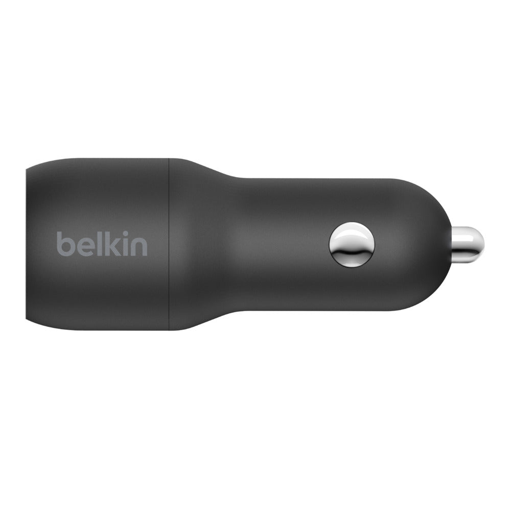 BELKIN Boost Charge Dual USB-A Car Charger 24W + 1Meter Lightning to USB-A Cable - Black