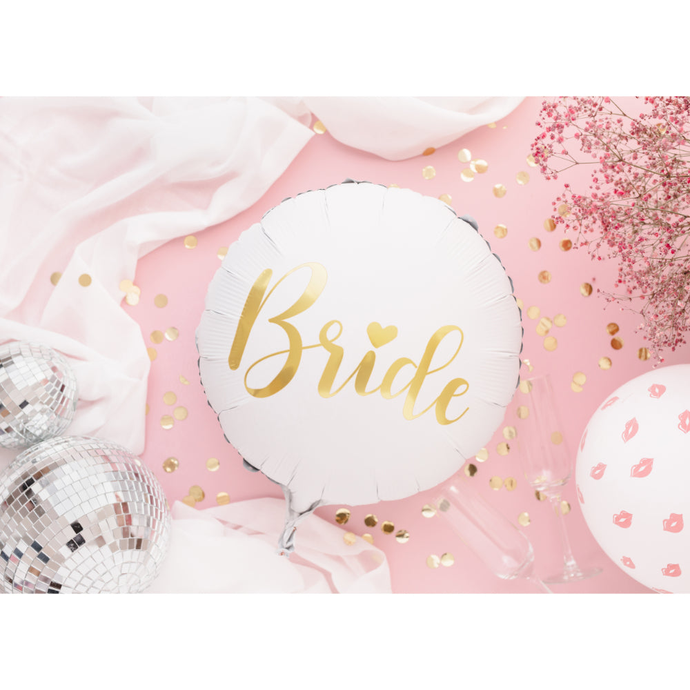 Foil balloon Bride 45cm - White