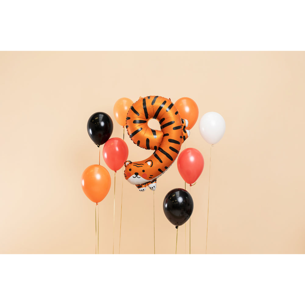 Foil balloon Number 9 - Tiger, 64x87 cm - Mix