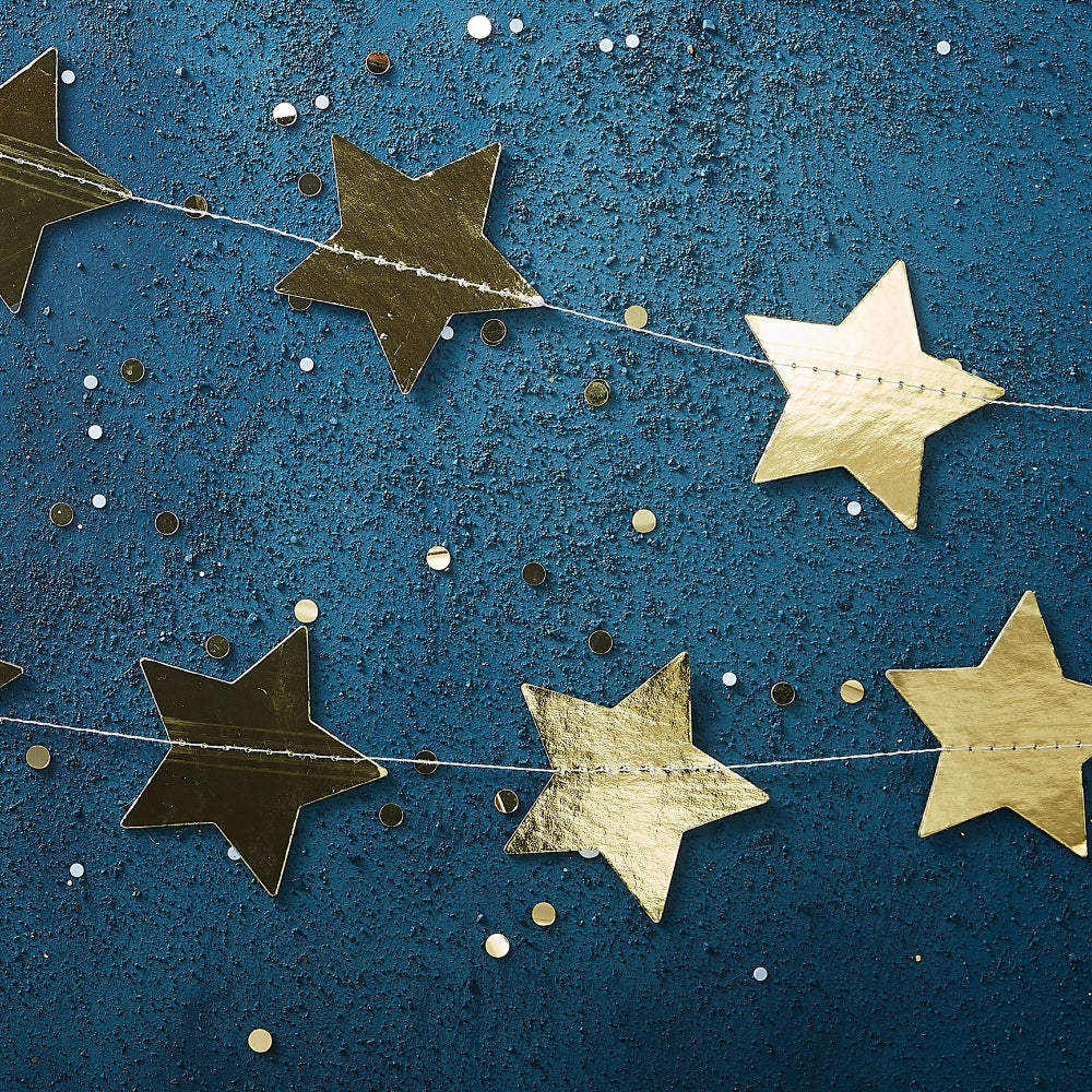 Gold Foiled Star Garland