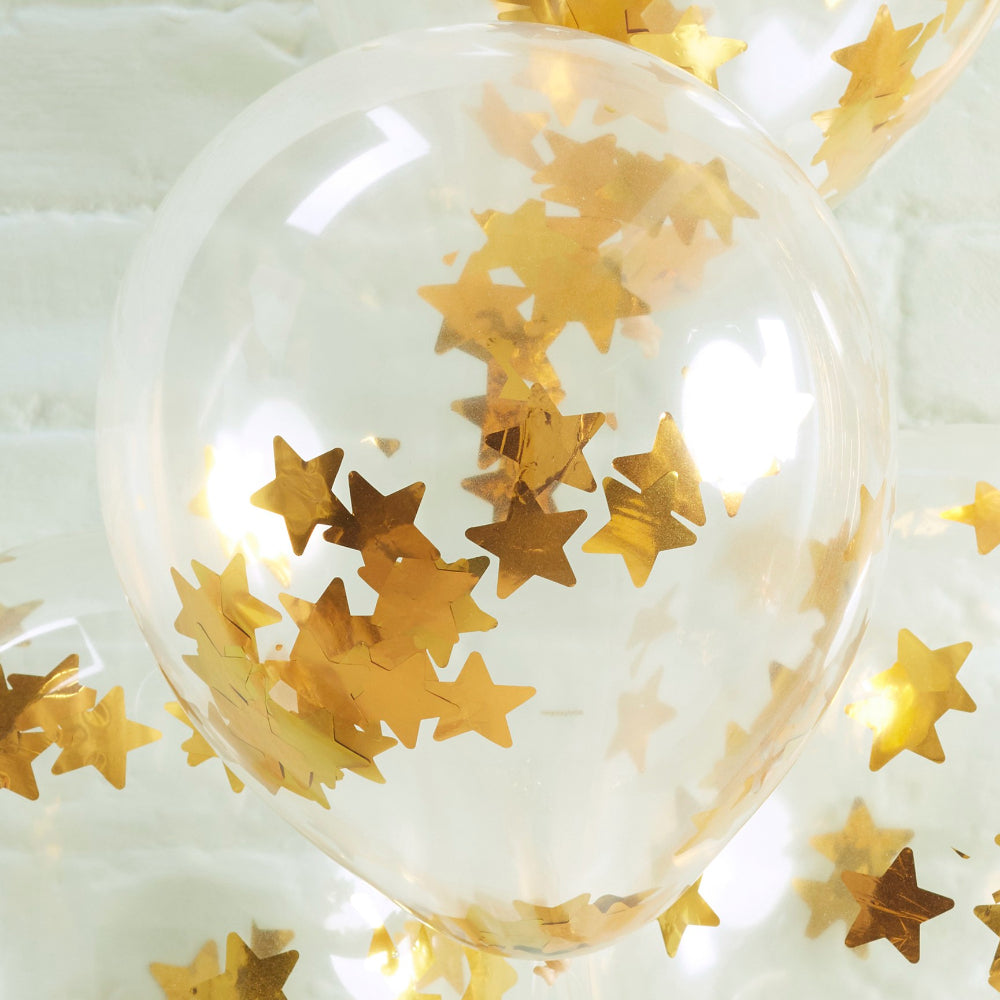 Metallic Star Confetti Balloon