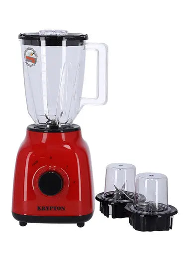 Krypton 3 In 1 Multi Functional Blender 1.5L 400 W KNB6212 - Red