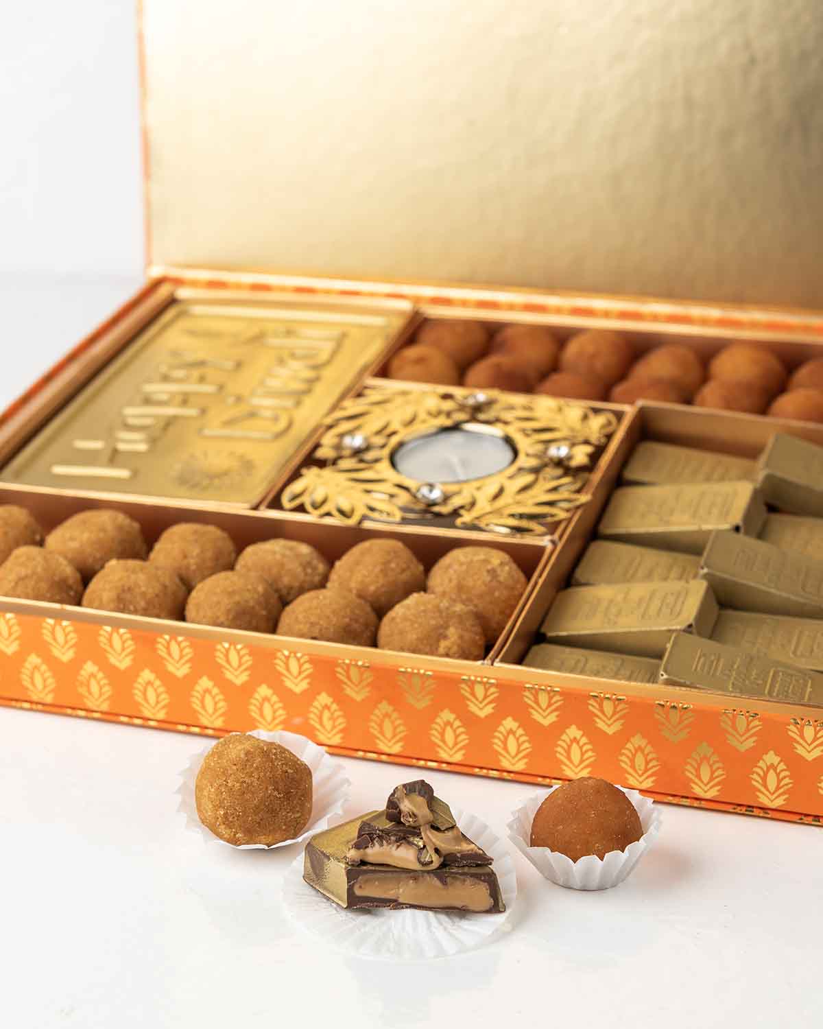 Ladoo and Chocolate Diwali Gift Box