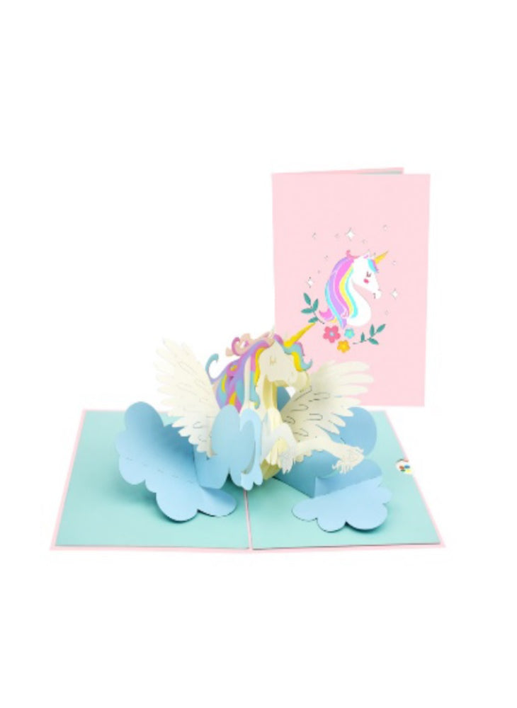 Unicorn Pop Up Birthday Greeting Card