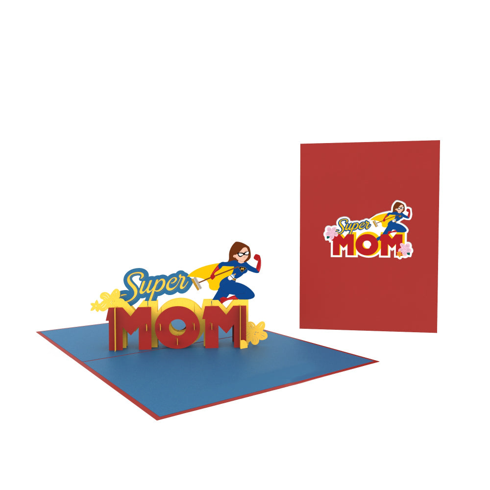 Super Mom Pop Up Birthday Greeting Card