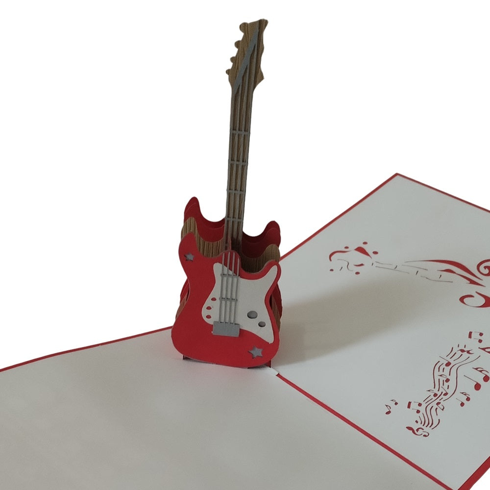 Guitar Pop Up Birthday Greeting Card