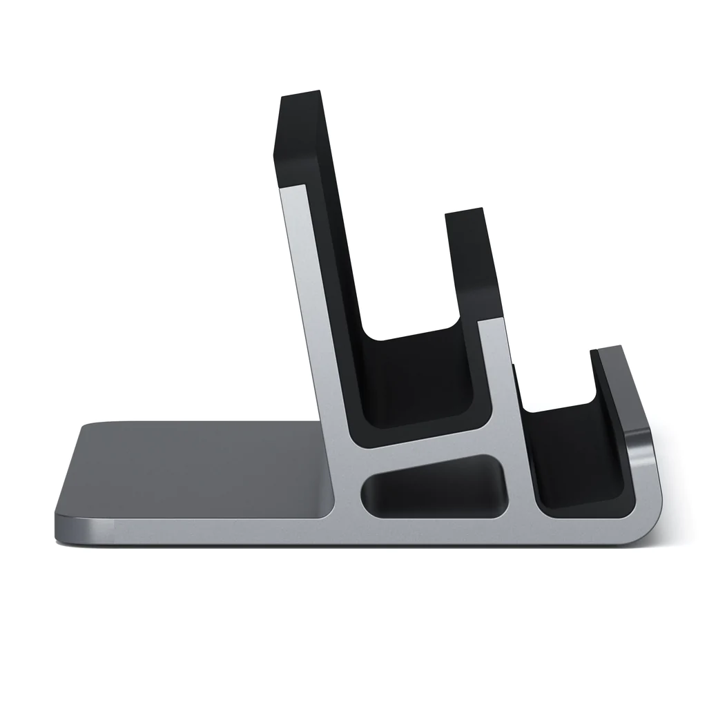 SATECHI Dual Vertical Laptop Stand - 2-in-1 Dock Stand - Space Grey