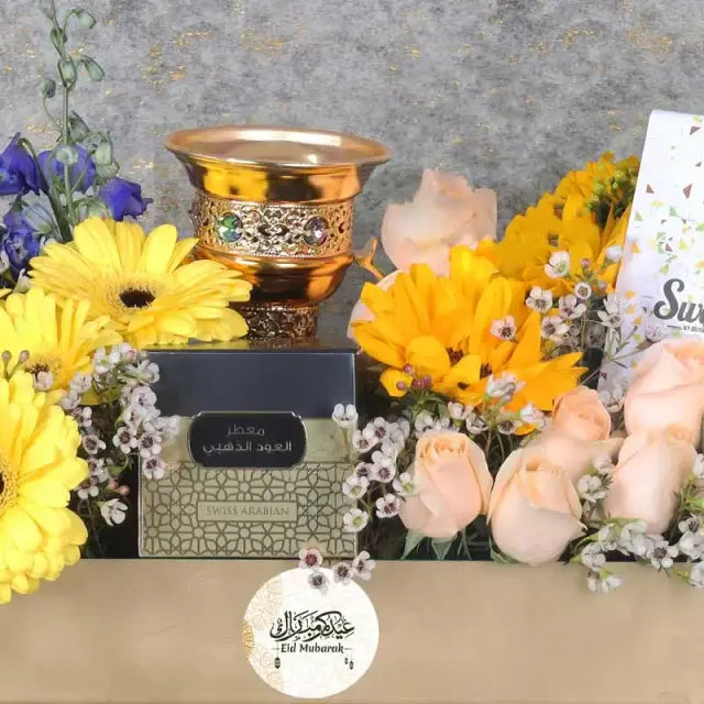 Eid Floral Hamper Golden