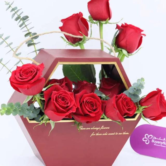 With You 11 Red Roses Box