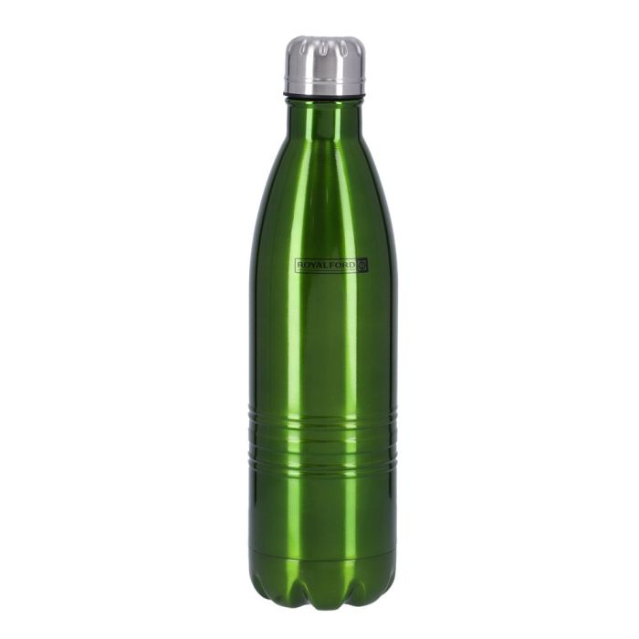 Royalford Vacuum Bottle, Double Wall Stainless Steel Flask, RF5770GR | 750ml Hot & Cold Leak-Resistant Sports Drink Bottle | High Quality Vacuum Bottle for Indoor/Outdoor Use (Green)