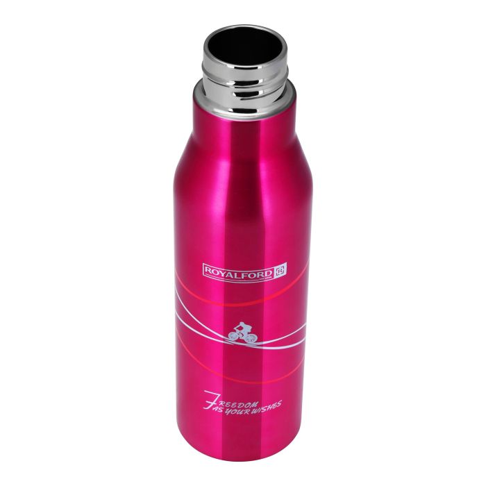 Royalford Vacuum Bottle - Double Wall Stainless Steel Flask & Water Bottle | Hot & Cold Retention with Leak-Resistant Lid | High Quality Vacuum Insulation Bottle for Indoor Outdoor Use