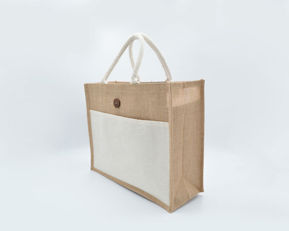 Eco Greeni Laminated Jute Bag - Natural - 100 Pcs